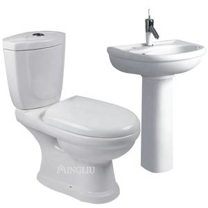 Inodoro de Dos Piezas de Alta Calidad, Cerámico, Moderno, Alargado, con Doble Descarga, Sifón en P, Montado en el Suelo - Product Image 4