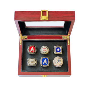 Anillos de Campeonato de la MLB, 8 Anillos de Aleación de los Atlanta Braves, Regalo de Cumpleaños Unisex para Fanáticos del Béisbol, Gran Venta - Product Image 3