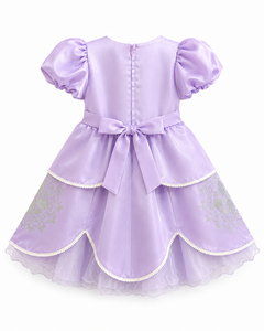 ชุดเดรสเด็กผู้หญิงแขนพองหรูหราประดับอัญมณีสำหรับงานวันเกิด - Product Image 2