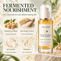 Produits de soin coréens : Essence éclatante aux fermentations de soja et de riz, hydratation apaisante et éclaircissante pour le visage