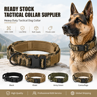 Collier tactique personnalisé pour chien, robuste, avec poignée de contrôle, rembourré en nylon, boucle en métal, pour l'entraînement K9