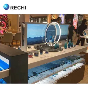 RECHI Beauty Store ที่ตั้งโชว์เครื่องสำอาง,เคาน์เตอร์เครื่องสำอางขายปลีกชั้นวางโชว์ผลิตภัณฑ์ดูแลผิวตู้โชว์สำหรับการออกแบบร้านเครื่องสำอาง