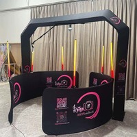 Location de matériel pour mariage, logo personnalisé, éclairage RGB, événements festifs, télécommande, tube LED vertical suspendu, rotation à 360°, stand