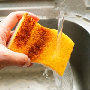 Éponge de cuisine double face en forme de S, tampon à récurer en cellulose de pâte de bois, éponge de nettoyage double <span class=keywords><strong>action</strong></span> ultra-résistante, vente en gros en vrac - Product Image 6