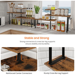 Estante de esquina para baño de 60x70 cm, estantería de almacenamiento de 3 niveles de madera y metal para artículos de cuidado personal, duradera, para montar en la pared - Product Image 3
