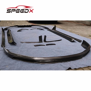 Pour <span class=keywords><strong>Porsche</strong></span> Carrera <span class=keywords><strong>911</strong></span> 992 mise à niveau <span class=keywords><strong>Techart</strong></span> Kit de carrosserie en Fiber de carbone lèvre avant 992 lèvre avant diffuseur arrière jupe latérale - Product Image 5