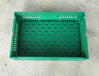 Caisse en plastique perforée robuste 600*400*140 MM, pliable, empilable, écologique, pour usage agricole, fruits et légumes