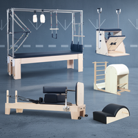 Ensemble Pilates Cadillac 5 pièces en bois d'érable MJD CC22 avec accessoires pour Reformer et Wunda Chair, réglable et durable, en coffret en bois