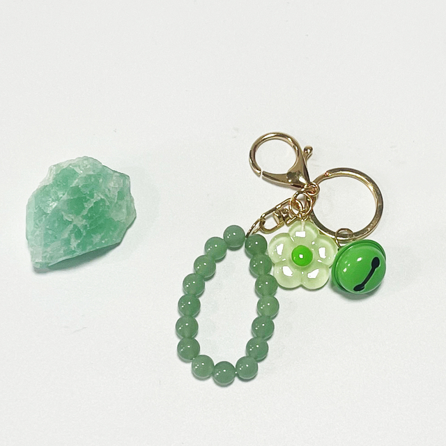 Wholesale Phone Lanyard Phone Charms Wrist Straps Crystal Bead Bracelet Key Chain Flower Mobile Phone Chain Girl Keychain