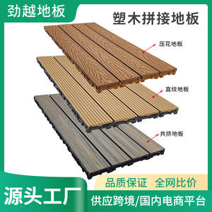 Tarima de compuesto de madera y plástico de 2,3 cm de grosor con sistema de bloqueo dual entrelazado para exteriores, para terraza, balcón y patio. - Product Image 5