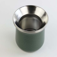 Nouvelles tasses à maté de 8 oz, isolation sous vide, tasse à thé en acier inoxydable à double paroi 18/8, gobelets de camping bohèmes avec couvercle