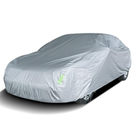 Housse de voiture universelle pour SUV personnalisée, argentée, noire, avec bande réfléchissante, protection UV, housse de voiture complète pour extérieur, Capa DeCarro
