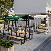 Combinaison de chaise de table carrée pour l'extérieur, pour le jardin, la cour, le thé au lait, les loisirs et les repas.