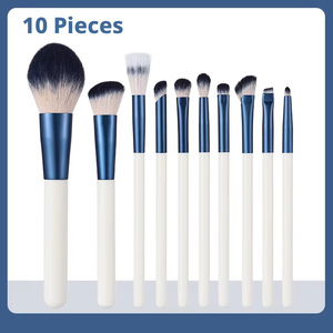 Nuevo Set de 10 Brochas de Maquillaje Profesionales Guofeng Azules, Portátiles, <span class=keywords><strong>con</strong></span> Mango de Plástico y Pelo Sintético, para Sombras de Ojos y Maquillaje Facial - Product Image 6