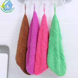 <span class=keywords><strong>Cuisine</strong></span> Super Absorbant Suspendu Corail Polaire <span class=keywords><strong>Main</strong></span> Torchons Avec Liens - Product Image 5
