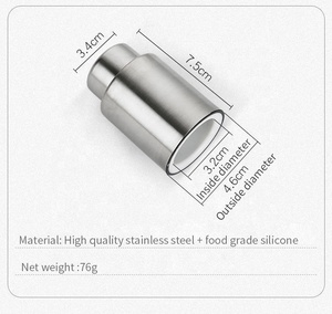 Tapón de Acero Inoxidable al Vacío, Regalo Perfecto para <span class=keywords><strong>Amantes</strong></span> <span class=keywords><strong>del</strong></span> <span class=keywords><strong>Vino</strong></span> Tinto, a Prueba de Fugas, Novedad - Product Image 3