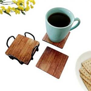แผ่นรองแก้วไม้แบบโมเดิร์นขายดี เป็นมิตรกับสิ่งแวดล้อม ผิวเรียบเนียน สำหรับใช้ในบ้าน สำนักงาน และร้านกาแฟ ราคาขายส่ง - Product Image 1