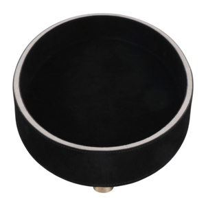 Vassoio decorativo rotondo minimalista in camoscio per centrotavola da caffè, elegante vassoio d'accento per la casa, per camera da letto o vanità del bagno - Product Image 6