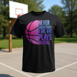 Camiseta de baloncesto para adolescentes y mujeres Intrepid: Nunca subestimes a una chica para artículos promocionales - Product Image 3