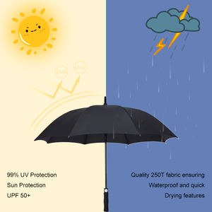 Logo personnalisé Parapluie de golf avec logo solaire coupe-vent entièrement automatique Parapluie de golf avec commande et poignée droite 27 pouces Parapluie de golf avec logo - Product Image 4