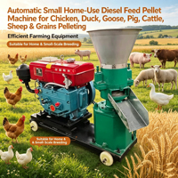 Machine à granulés d'aliments pour animaux à alimentation directe d'usine 220V/380V, granulateur d'aliments pour animaux à petite échelle, machine de traitement des aliments pour volailles