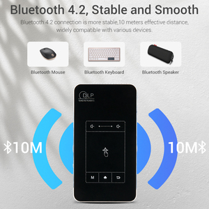 Mini projecteur DLP D047 ultra-fin, système Android 9, WIFI, BT, projecteur domestique, extérieur, 854*480P, avec batterie intégrée - Product Image 5