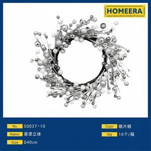 Wholesale Christmas D40cm Acrylic Foam Grass Ring <b>Wreath</b> Decoration 16 Pieces Per Box for Indoor and <b>Outdoor</b> Weddings - Product Image 1