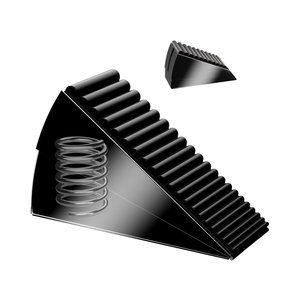 Tope de puerta metálico de alta resistencia, el más fuerte, grande, ajustable, con resorte, de hasta 3 pulgadas de altura para la parte inferior, para oficina y escuela - Product Image 1