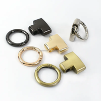 Boucle en alliage de Zinc métallique pour sangle 20/25mm O Ring Keychain Spring Clasp Handbag Chain Hanger Connection Loop Hook DIY Accessories