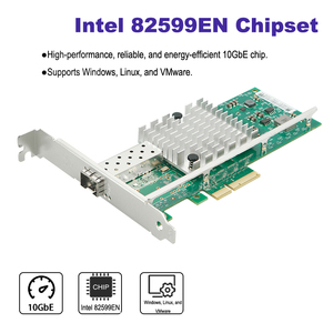 PCIe X4 10G SFP + การ์ดเครือข่ายแบบมีสายสำหรับ windows/linux Desktop 82599EN ความหน่วงต่ำอีเทอร์เน็ตโซลูชันสต็อกความเร็วสูง - Product Image 2