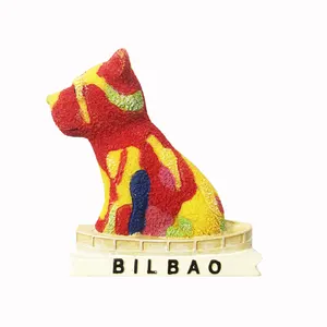 Imán personalizado para nevera de recuerdo de ciudad Bilbao 3D