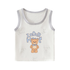 Chaleco de Verano para Bebé, Modal, Sin Mangas, Transpirable, Unisex, Diseño de Dibujos Animados, Informal - Product Image 5