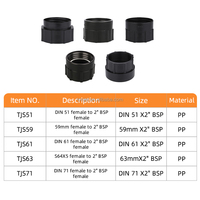 Adaptateur IBC Camlock S60x6F vers 2" BSP | Joint Pivotant Plastique Grade Alimentaire pour Liquides