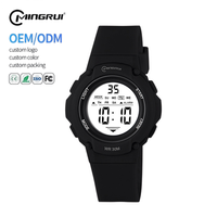 Montre de course à pied Mingrui 24212, bracelet en silicone, LED, étanche 30 m, sport, étudiant, enfant, montre numérique