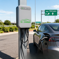Nuevo Punto de Carga para Vehículos Eléctricos Jinghu para Exteriores, 7-22kW, Tipo 2, Montaje en Pared, IP54 Resistente a la Intemperie, con WIFI/APP TA-AC-M-P