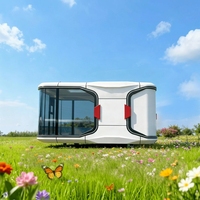 Kapsul Hunian Mobile SP-20X untuk Villa Luar Ruangan Off-Grid 19m Desain Cina Tahan Api Tahan Air Termal