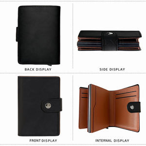 Rfid cüzdan kredi kart tutucu Bifold para çanta <span class=keywords><strong>Pop</strong></span> <span class=keywords><strong>up</strong></span> Metal kasa Hasp akıllı ince erkek çanta çile cüzdan ile erkekler için - Product Image 5