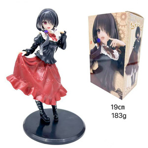 19cm Date a Live <span class=keywords><strong>Tokisaki</strong></span> <span class=keywords><strong>Kurumi</strong></span> vestido rojo uniforme Anime figura coleccionable modelo de juguete figuras de acción para Fans regalos - Product Image 1