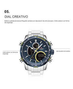 Fabricante de relojes <span class=keywords><strong>NAVIFORCE</strong></span> <span class=keywords><strong>9182</strong></span> Relojes digitales Relojes de lujo a prueba de agua para hombres con esfera multifunción Relojes originales - Product Image 6