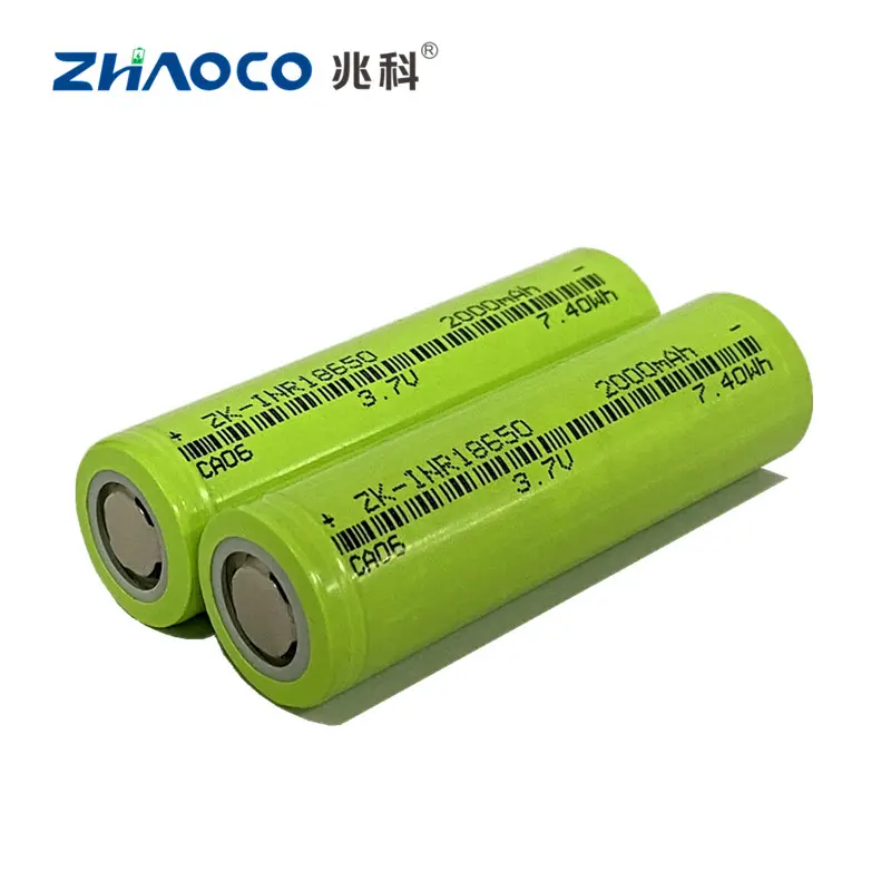 18650 pil 3.7 v 2000mah li ion şarj edilebilir pil 18650 2000mah 3c deşarj oranı a sınıfı