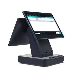Restaurant Dual Screen Windows CashierTerminal Touch All In One Cash Register POS Machine System