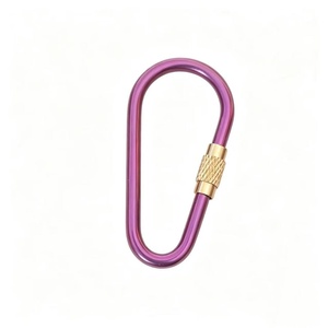 Mosquetón de Aleación de <span class=keywords><strong>Titanio</strong></span> GR5 Colorido para Camping y Senderismo, Llavero con Gancho y Anillo para Llaves - Product Image 5