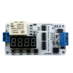 LR43A01 DC 12V 10A Magnetic Latching(keep) Impulse Relay 18 functions Delay Time Switch Module for UPS Battery-powered sys