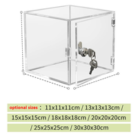 Boîte en acrylique transparente avec couvercle verrouillable, boîte en acrylique transparente personnalisée avec serrure, vitrine en acrylique verrouillable, présentoirs en acrylique avec couvercles verrouillables