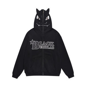 Sudadera con Capucha Completa para Hombre, Personalizada al por Mayor, Bordada Digitalmente, Impermeable, Ecológica, de Gran Tamaño, con Cierre Frontal - Product Image 5