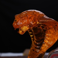 Bouteille de vin créative en verre transparent à haute teneur en borosilicate faite à la main King Cobra Zodiac Snake Decanter Bottle