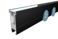 Porte coulissante automatique à lévitation magnétique en alliage d'aluminium à faible bruit