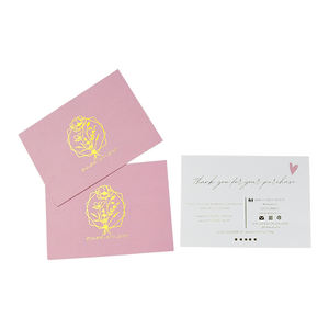Cartes de remerciement uniques et chaleureuses en papier kraft 300 g/m² et carton duplex, avec logo personnalisé estampé à chaud en or, pour cadeaux d'entreprise – Vente flash - Product Image 3