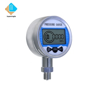 Manomètre numérique en acier inoxydable 0,5 % 0,2 % <span class=keywords><strong>avec</strong></span> affichage LCD, régulateur <span class=keywords><strong>de</strong></span> <span class=keywords><strong>pression</strong></span> 80 mm 100 mm, contrôleur <span class=keywords><strong>de</strong></span> <span class=keywords><strong>pression</strong></span> numérique - Product Image 1
