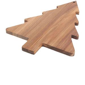Wooden Christmas Tree <b>Tray</b> Acacia Solid Wood Irregular Shape Serving Plate For Home Dining And Hotel Use - Product Image 5